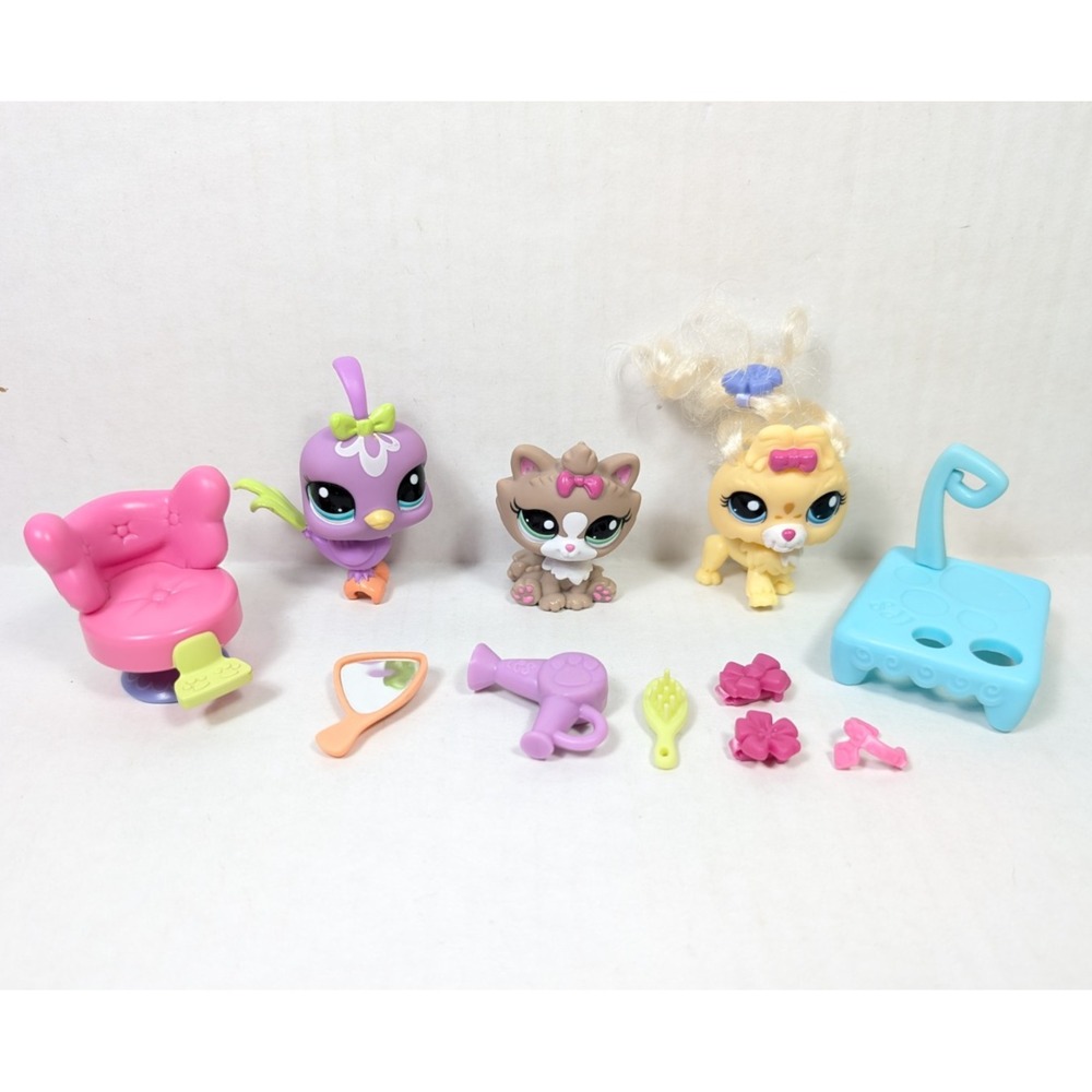Authentic Littlest Pet Shop Cutest Pets Barrettes & Bows Salon #2638 2639 2640